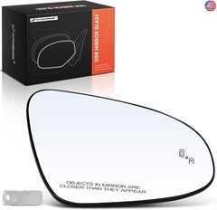 A-Premium Right Passenger Side Heated Mirror Glass with Backing Plate –