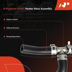 A-Premium 2Pcs Inlet and Outlet HVAC Heater Hose Pipe Line Assembly Compatible