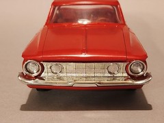 Vintage Jo-Han 1962 Plymouth Fury HT 1/25 Scale Built Kit – Nice, Unpainted Red