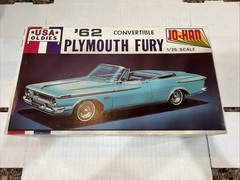 JO-HAN 1962 PLYMOUTH FURY CONV ORIGINAL BOX/INSTRUCTIONS!! CIRCA 1970’s! VMCP!
