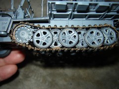 Built Half Track w/Gun 6 inches long Well Built & Painted Excellent Cond Nice