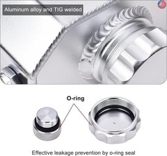 EVIL ENERGY Coolant Overflow Tank, Aluminum Coolant Reservoir Tank with Hose