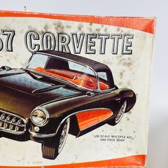 Vintage MPC 1956 1957 Chevrolet Corvette Model Kit Box Instructions Parts Pieces
