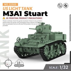 SSMODEL SS32505 1/32 Military Model Kit US M3A1 Stuart Light Tank