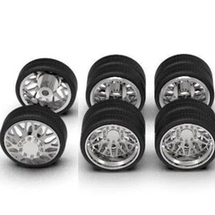 1:10 26” Semi Truck Nitro Duallys And Tires For Tamiya Semi Truck 2 Front/4 Rear