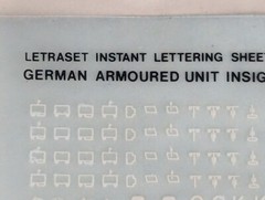 Squadron/Letraset* A4 Instant Lettering Sheet #S13780 German Armor Unit WW2 READ