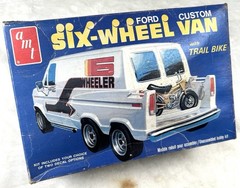 AMT Ford Custom Six-Wheel Van w/ Trail Bike 1:25 Model Kit 2502 – SEALED PARTS