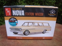 Retro 1963 Chevy II Nova Station Wagon Model Car Kit- 1/25 scale by AMT (2022)