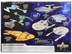 SKILL 2 MODEL KIT ALLIES & ADVERSARIES SET “STAR TREK” 1/2500 BY AMT AMT1443