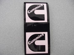 C Cummins TAMIYA 1/14 SCALE MUD FLAP VINYL DIE CUT DECALS 1:14
