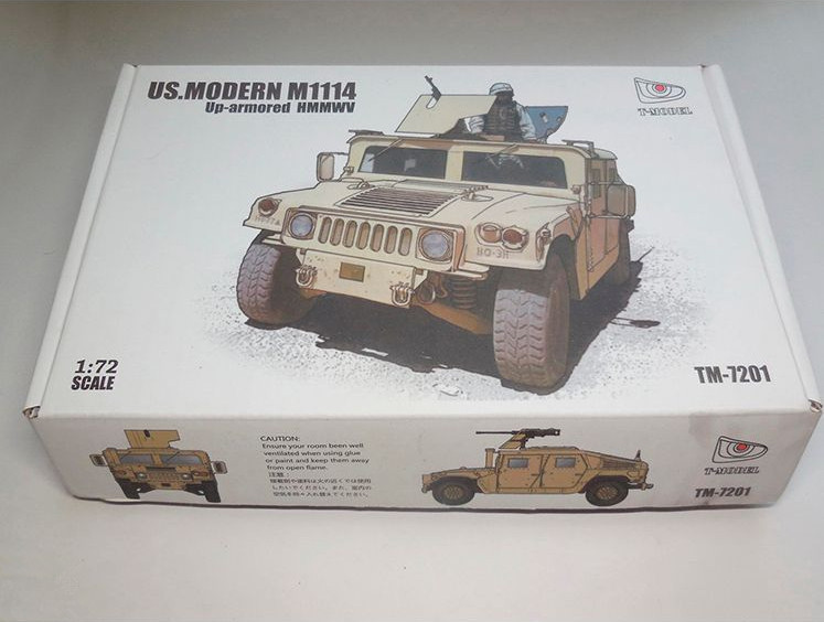 T-Model TM-7201 1/72 US Modern M1114 Up-Armored HMMWV Assembly Model Kit