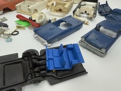 Huge Vintage Junkyard 1/25 Scale Model Plastic Cars Lot Parts 1970s