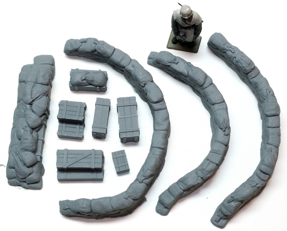 1/35 Sandbag Walls (Curved Emplacements) – Value Gear Details DP004