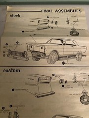 Vintage Annual AMT 1965 Ford Galaxie Ht Model Kit Instructions Sheet
