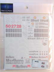 Decalpool 1/20 Mclaren MP4/5B Full Sponsor Decal Sheet # DP022 for Tamiya kit
