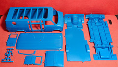 Body Shell & Frame 1977 GMC Van 1:25 scale model car part Revell