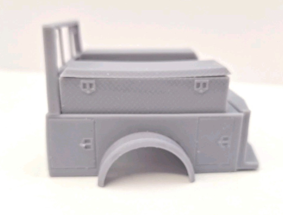 Resin 3 D Printed One Ton Utility Bed 1/24 Scale