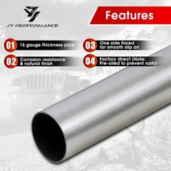 2.5” Custom Exhaust Kit Universal Mild Steel Tubing 16 Gauge Mandrel Bend Pipe