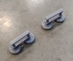 3D Printed 1/25 Tow Dolly Pair Model Tow Truck Accessories