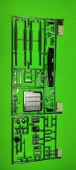 Chrome Sprue Grill Peterbilt 359 Cross Country Hauler 1/25 AMT Mirrors Exhaust