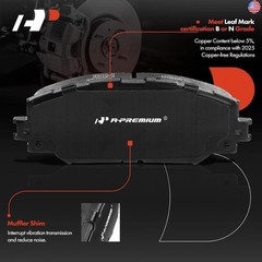 A-Premium 10.83 inch (275mm) Front Drilled and Slotted Disc Brake Rotors +