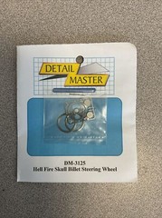 1/24 Detail Master #3125 Hell Fire Skull Billet Steering Wheel