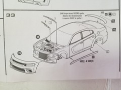 2021 Dodge Charger REAR SPOILER from 1:25 AMT Model Kit HELLCAT