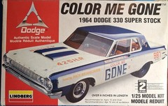 64 DODGE 330 COLOR ME GONE – DECALS – LINDBERG 72156 – MODEL CAR KIT PARTS LOT