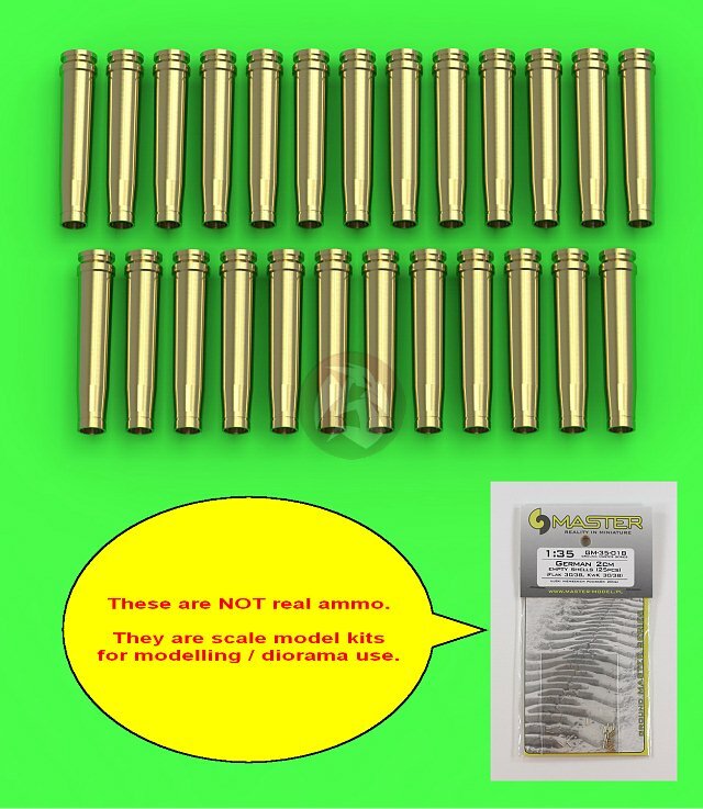 Master 1/35 Empty Shells for 2cm FlaK 30/38/Flakvierling and KwK 30/38 GM-35-018