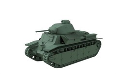 SSMODEL 1/100 Military Model Kit France Medium Tank APX 4 Turret & 47mm Gun
