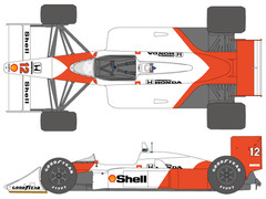SHUNKO Decal Sheet 1:20 Scale McLaren Honda MP4/4 – # SHK-D375 Suits Tamiya Kit