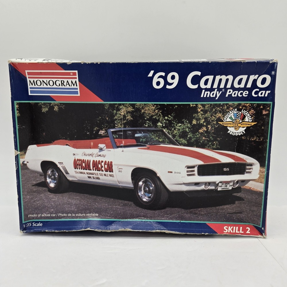 1969 Chevrolet Camaro Indy Pace Car 1:25 Scale Model Kit Monogram