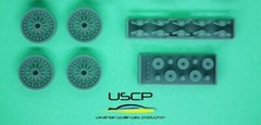 USCP 24P171 15inch Jaguar E-type Wire wheels for Revell Resin kit 1/24