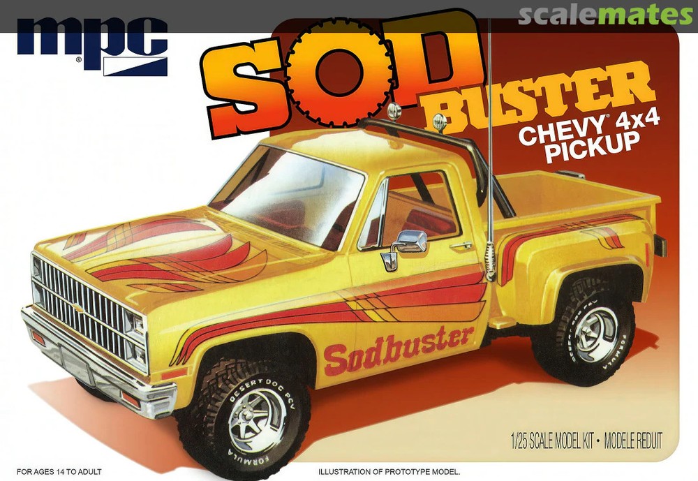 MPC Model Kits 972 1/25’81 Chevy 4×4 Pickup Sod Buster Truck Model Kit