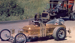 Race Car Custom Built with Ford Mustang Engine Classic Model Carousel GOLD1 18GT