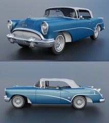 1/25 1954 Buick Skylark Convertible Resin Model Kit with Engine, Tires & Clears