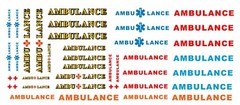 1:24 1:25 G scale model ambulance decals