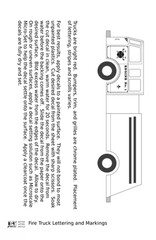 K4 HO 1:87 Scale Decals Fire Engine Truck Markings Bronze, Silver and Black