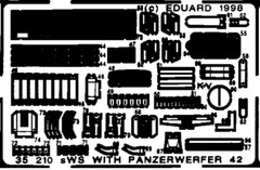 sWS w/PANZERWERFER 42 Eduard 1:35 brass Photo Etched Detail #35210 FOR ITALERI