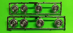 AMT Lot of 2 1965 Ford Fairlane 500 1/25 Stock Rim Wheel Hubcaps Promo Style