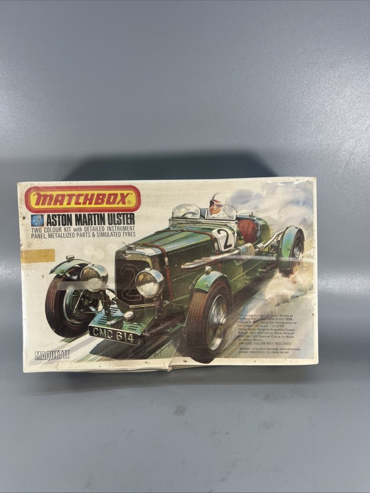 1975 Vintage Matchbox Lesney Aston Martin Ulster Plastic Model Car Kit NOS New