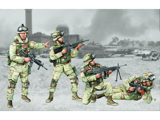 Trumpeter 1/35 US 101st Airborne Division Crew Figure Set (4) TRP410