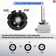 RCP D3S/ D3R 35W 4300K Xenon HID Replacement Bulb Factory White Warm White