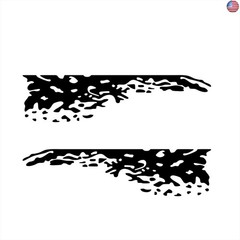 Car Decal Bed Mud Splash Kit Racing Stripe Rear Lathe Decal Vinyl Trim