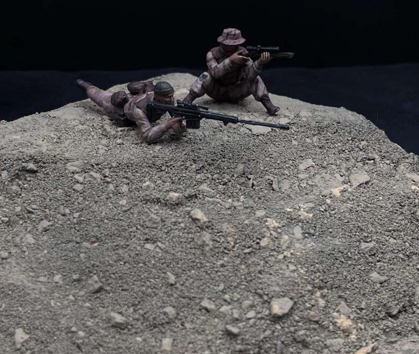 1/35 Scale Military Diorama Base Terrain Display Model Soldiers Figures Diecast