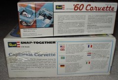 Vintage Revell TWO Corvette Model Kits California Snap-Together New Sealed