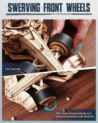 ROKR 3D Wooden Puzzle F1 Racing Car Model Kit for Adults & Teens