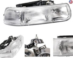 Headlights Assembly Compatible with 1999-2002 Chevy Silverado 1500 2500,
