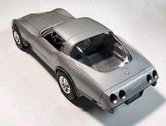 MPC 1978 Chevy Corvette Two Tone Silver & Gray 1/25 Plastic Dealer Promo Model
