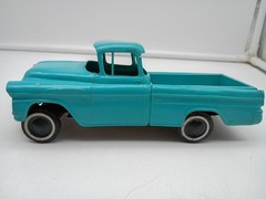 Vintage 1958 Chevrolet Cameo Pickup Apache PMC Promo Friction Truck & Trailer